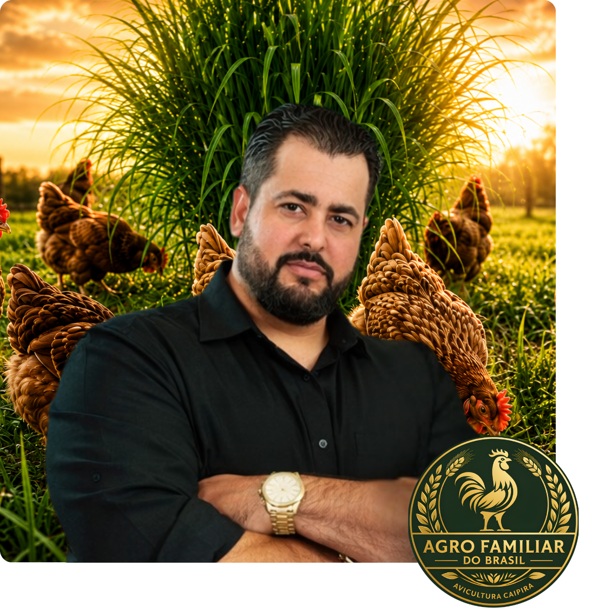 Anthony, mentor do curso de avicultura caipira, fundador do AGRO FAMILIAR DO BRASIL
